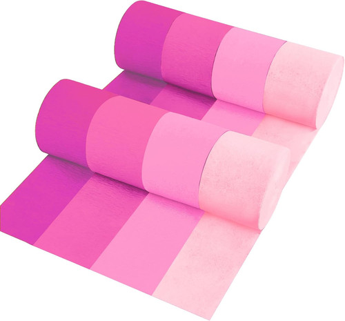 Rollen rosé krepppapier - rosé,