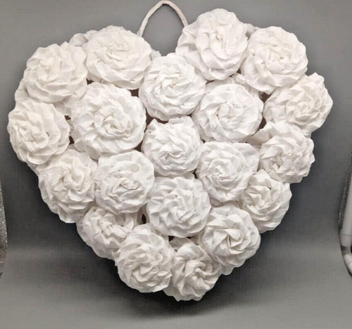 Herz rosen krepp blumen weiß - herz,