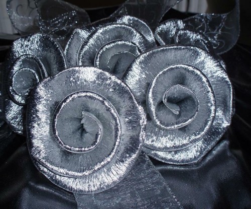 Kleine krepprosen silber - 30,