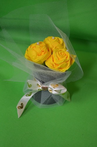 Gelbe rosen geschenkbeutel - gelbe, im