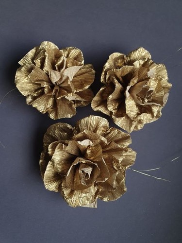 Krepprosen gold 25st - gold, blume
